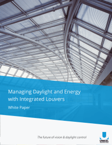 Managing Daylight and Energy with Integrated Louvers