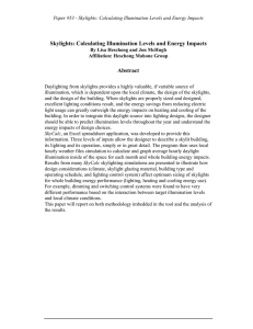 Skylights: Calculating Illumination Levels and Energy Impacts