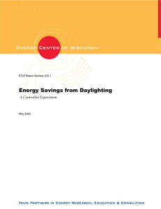 Energy Savings from Daylighting