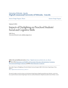 Impacts of Daylighting on Preschool Students` Social and Cognitive