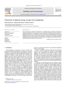 Estimation of lighting energy savings from daylighting