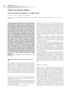 REVIEW AND MEETING REPORT Acute promyelocytic