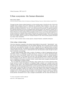 Urban ecosystems: the human dimension