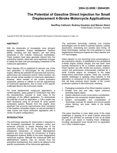 The Potential of Gasoline Direct Injection for Small Displacement 4