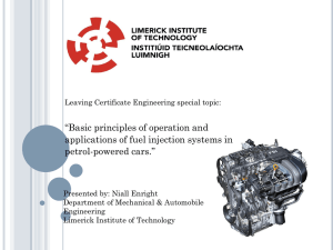 “Basic principles of operation and applications of fuel injection
