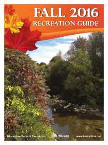 Fall Recreation Guide - the Municipality of Kincardine!