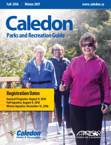 Town of Caledon Parks and Recreation Guide Fall Winter 2016-17