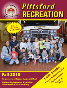 Pittsford Recreation program brochure