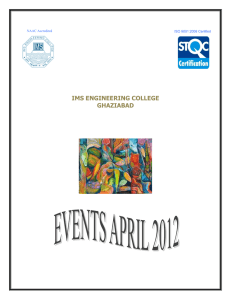 Events Monthly Bulletin: April` 2012