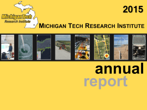 Environmental Program Highlights - Michigan Tech Research Institute