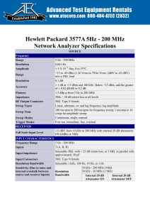 Hewlett Packard 3577A 5Hz - 200 MHz Network Analyzer