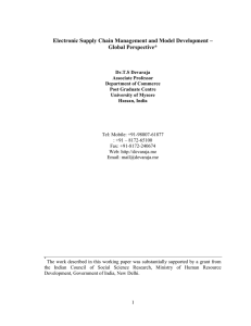 Electronic Supply Chain Management and Model Development