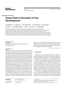 Tumor Risk in Disorders of Sex Development