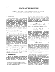 DROP SHAPE AND DSD RETRIEVAL WITH AN X