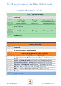 5th I-DSD Symposium Programme. 11th-13th June