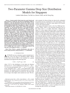 Two-Parameter Gamma Drop Size Distribution Models for Singapore