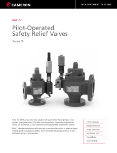 Pilot-Operated Safety Relief Valves