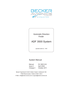 ADF 3500 Systemmanual Issue 2 Change 2