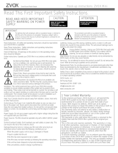 Read This First! Important Safety Instructions.