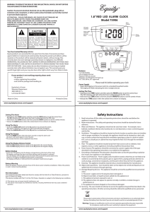 Safety Instructions - La Crosse Technology