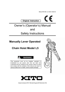 Owner`s (Operator`s) Manual and Safety Instructions