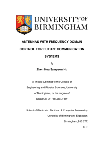 antennas with frequency domain control for future communication