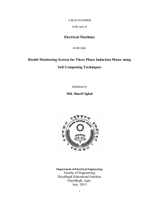 Electrical Machines Health Monitoring System for Three Phase