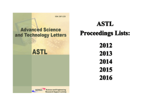 ASTL Published Proceedings List