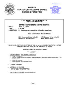 public notice - Nevada State Contractors Board