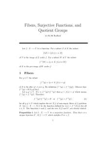 Fibers, Surjective Functions, and Quotient Groups