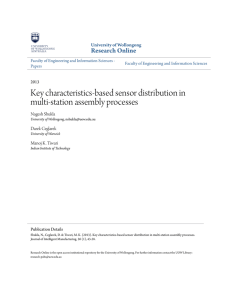 Key characteristics-based sensor distribution in multi