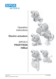 Operation instructions Electric actuators SIPOS 5