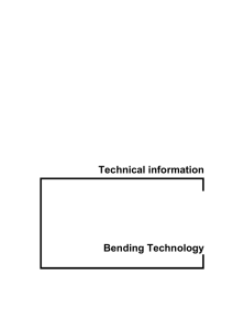 Technical information Bending Technology - trumpf