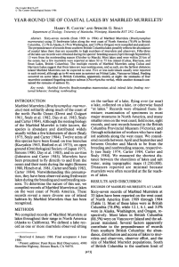 Year-Round Use of Coastal Lakes by Marbled Murrelets