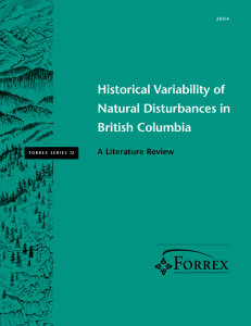 Historical variability of natural disturbances in British Columbia
