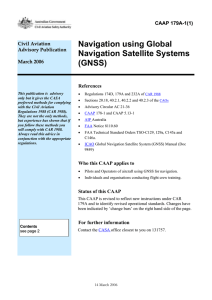 CAAP 179A-1(1) Navigation using Global Navigation Satellite