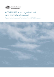 Report 2 – ACORN-SAT in an organisational, data and network