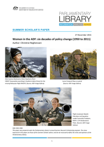 Women in the ADF: six decades of policy change (1950 to 2011)