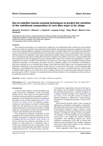 Use of satellite remote-sensing techniques to predict the