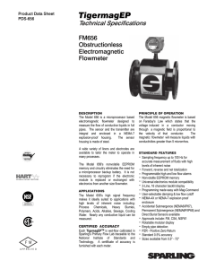 Product Data Sheet FM656 – Flanged