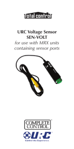 Voltage Sensor Owner`s Manual