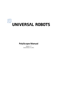 PolyScope Manual - Universal Robots Support