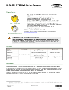 U-GAGE® QT50UVR Series Sensors