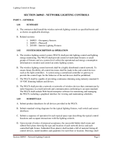 section 260943 - network lighting controls