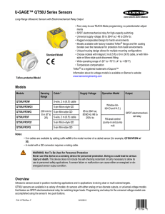 U-GAGE™ QT50U Series Sensors - Carlton