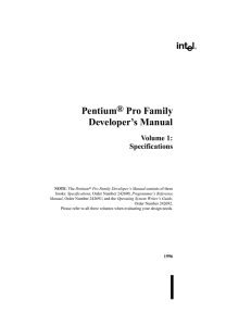 Pentium® Pro Family Developer`s Manual Volume 1