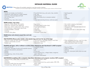Detailed Material Guide - Greenwaste of Palo Alto