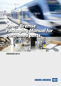 Knorr Bremse Packaging Manual for purchased parts