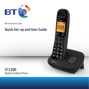 Quick Set-up and User Guide BT1200