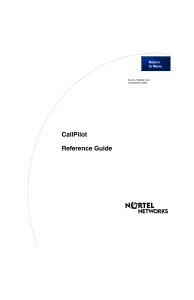 CallPilot Reference Guide